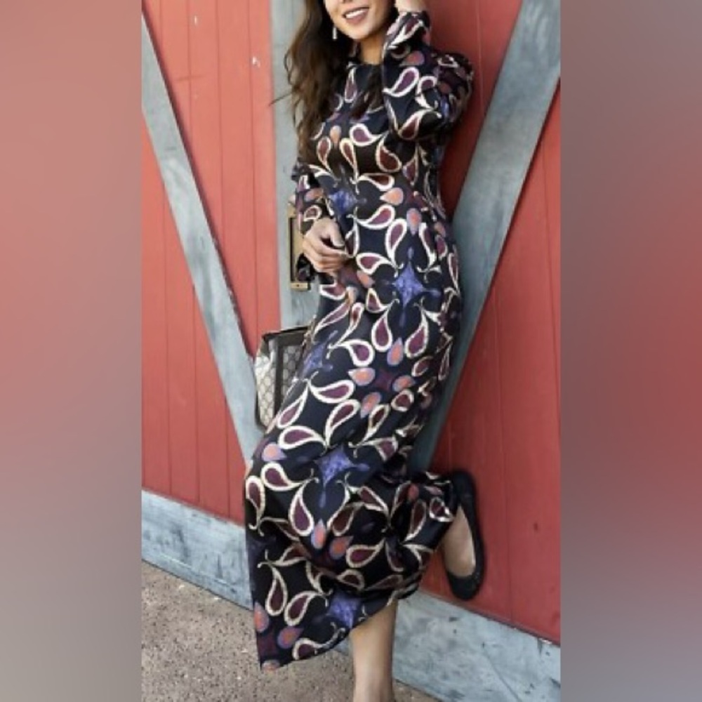 Zara Multicolor Maxi Dress L